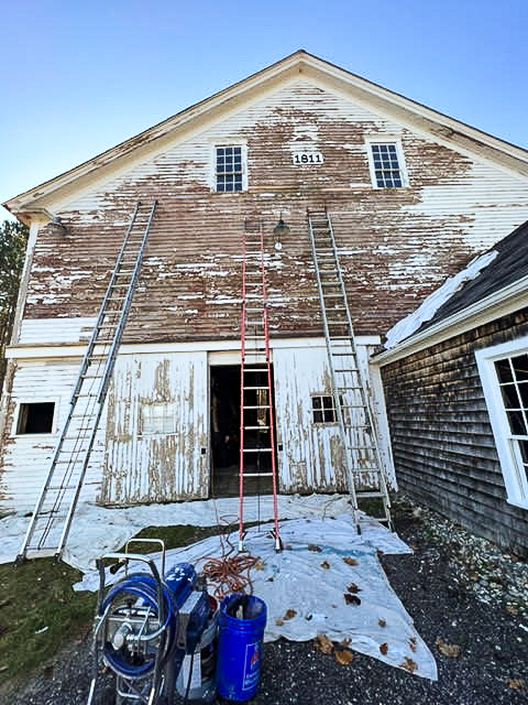 exterior repaint project before